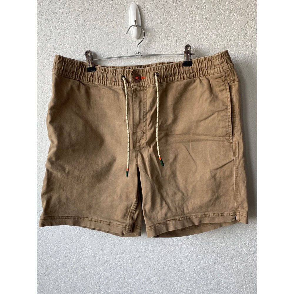 George Mens Twill Drawstring Utility Shorts Size L Brown Tan GE15100133573